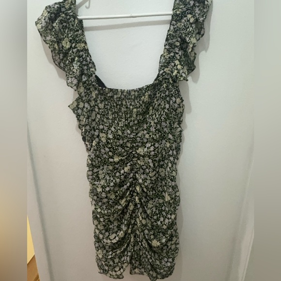 NWOT Astr Green Floral Mini Dress - Picture 6 of 9
